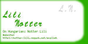 lili notter business card